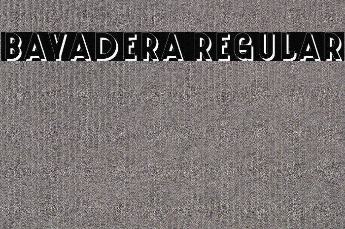 Bayadera Regular Example 2