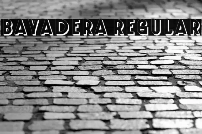 Bayadera Regular Font examples