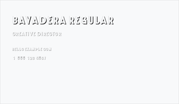 Bayadera Regular Business Card