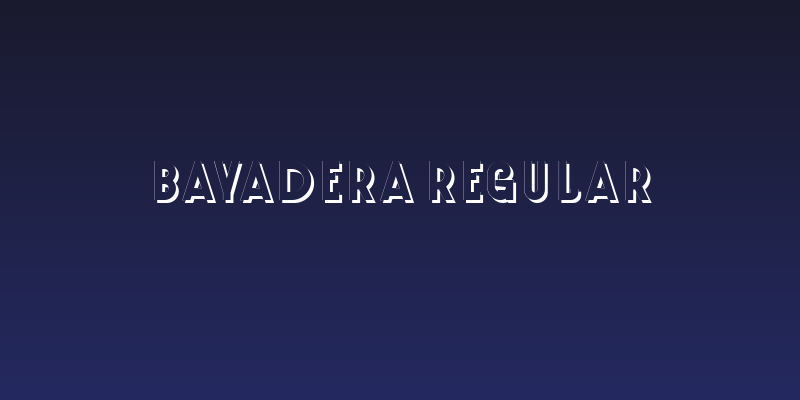 Bayadera Regular Social Header
