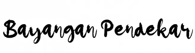 Bayangan Pendekar  font caratteri gratis