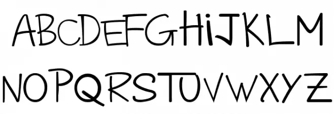Bayao Hand Normal Font LOWERCASE