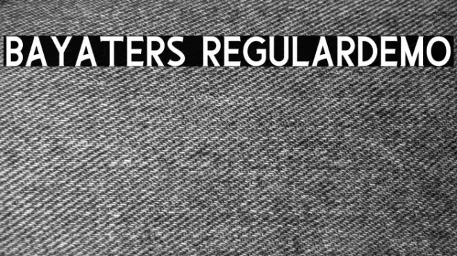 Bayaters RegularDemo Font examples