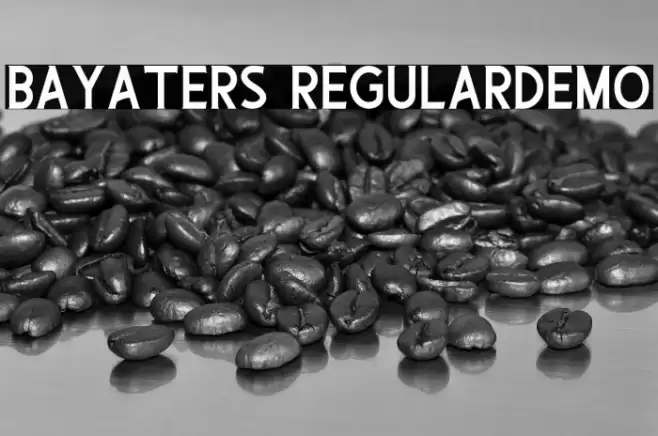 Bayaters RegularDemo Font examples