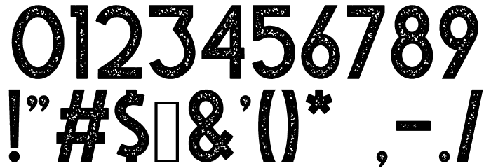Bayaters StampDemo Font OTHER CHARS