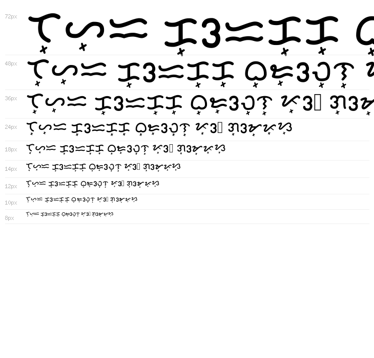 Baybayin Rounded Regular Waterfall