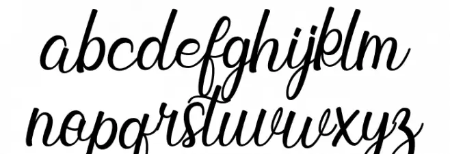 Baybe Evaline Font LOWERCASE
