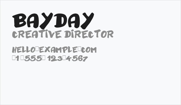Bayday Business Card