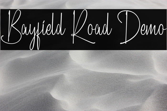 Bayfield Road Demo Example 1