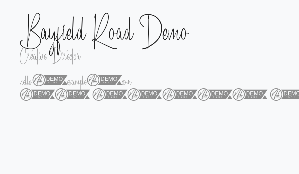 Bayfield Road Demo Business Card