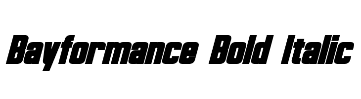 Bayformance Bold Italic Font