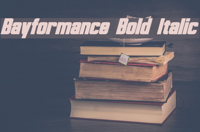 Bayformance Bold Italic Font examples
