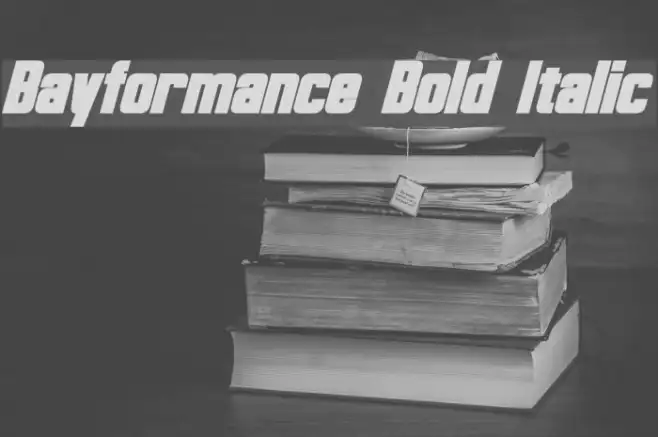 Bayformance Bold Italic Example 3