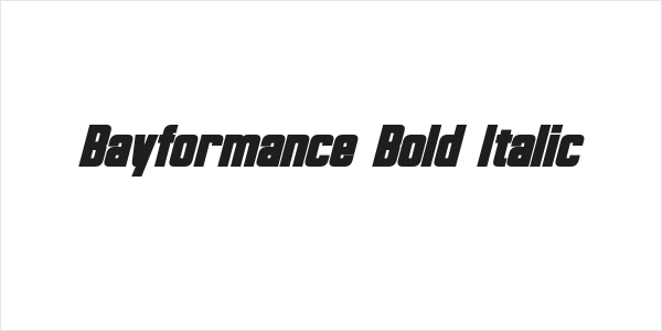 Bayformance Bold Italic Logo