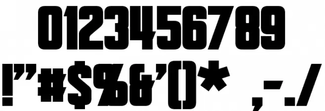 Bayformance Bold Font OTHER CHARS