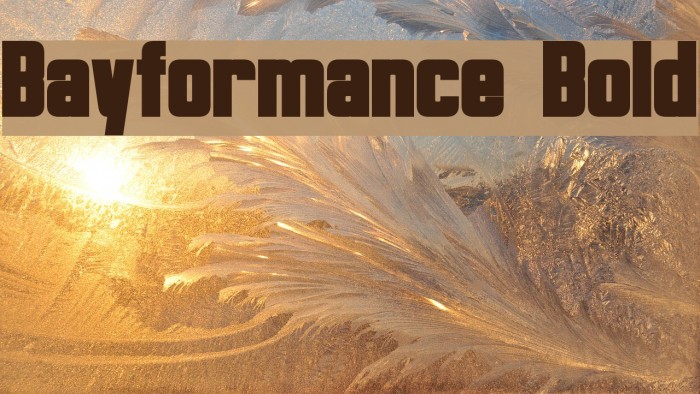 Bayformance Bold Font examples