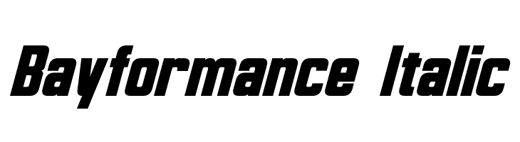 Bayformance Italic Font