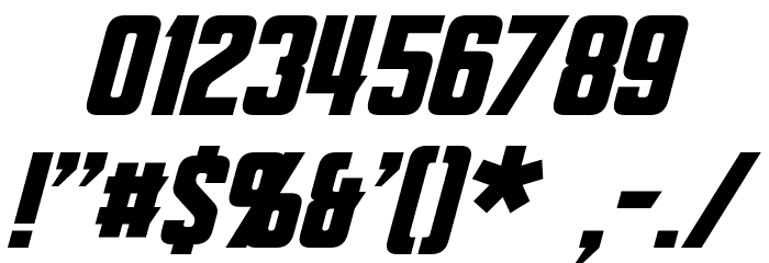 Bayformance Italic Font OTHER CHARS