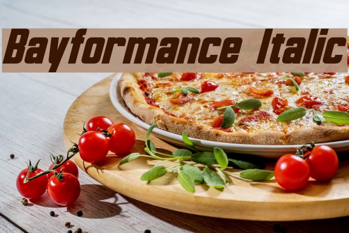 Bayformance Italic Font examples