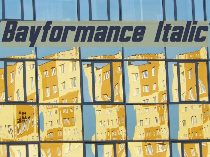 Bayformance Italic Font examples