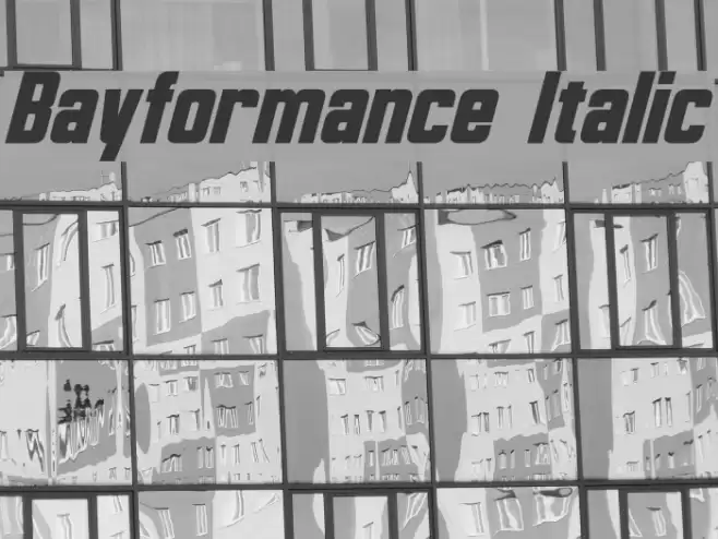 Bayformance Italic फ़ॉन्ट examples