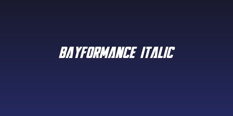 Bayformance Italic Social Header