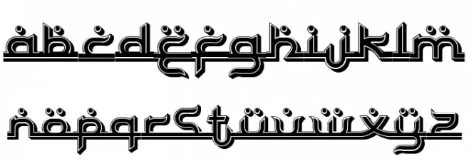 Bayram 3D Filled Regular Schriftart Groß