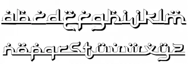 Bayram 3D Regular フォント 大文字