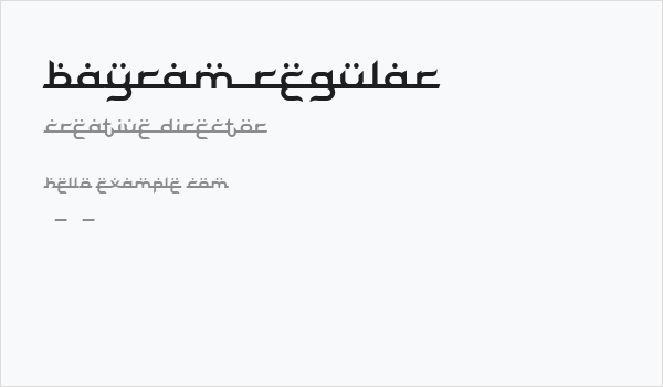 Bayram Regular Business Card