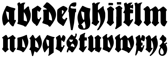 Bayreuth Font LOWERCASE
