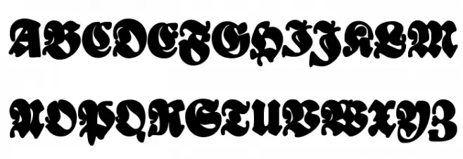 Bayreuther-BlaXXL Schriftart Groß