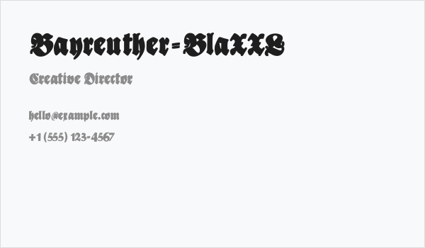 Bayreuther-BlaXXL Business Card