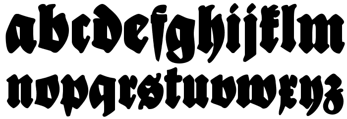 Bayreuther-BlaXXL Font LOWERCASE