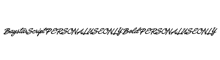 Baystar Script PERSONAL USE ONLY Bold PERSONAL USE ONLY  font caratteri gratis