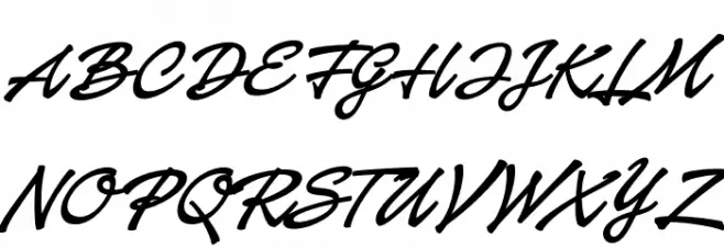 Baystar Script PERSONAL USE ONLY Bold PERSONAL USE ONLY Шрифта ВЕРХНИЙ