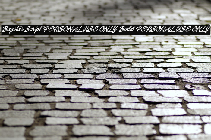Baystar Script PERSONAL USE ONLY Bold PERSONAL USE ONLY Example 1