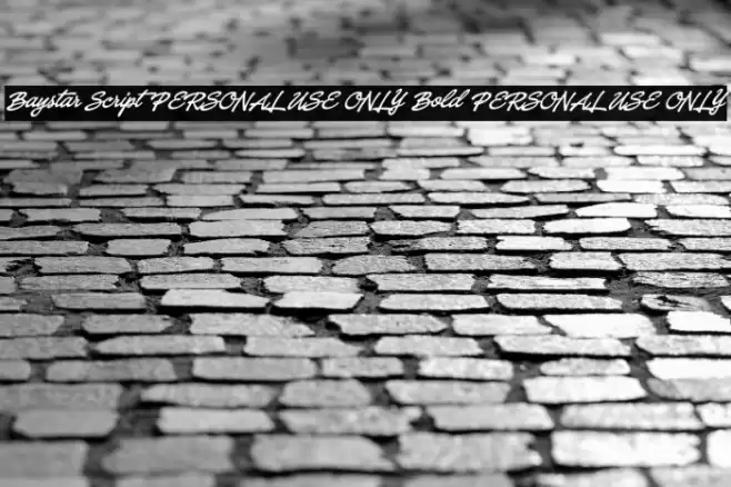 Baystar Script PERSONAL USE ONLY Bold PERSONAL USE ONLY Font examples