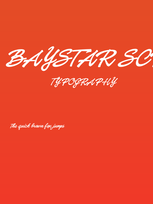 Baystar Script PERSONAL USE ONLY Bold PERSONAL USE ONLY Poster