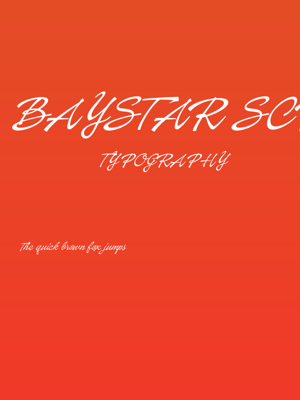 Baystar Script PERSONAL USE ONLY Light PERSONAL USE ONLY Poster