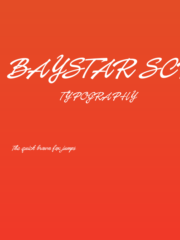 Baystar Script PERSONAL USE ONLY Medium PERSONAL USE ONLY Poster