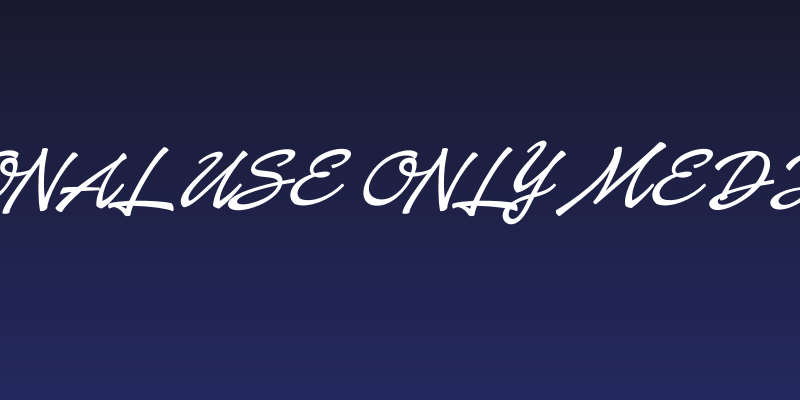 Baystar Script PERSONAL USE ONLY Medium PERSONAL USE ONLY Social Header