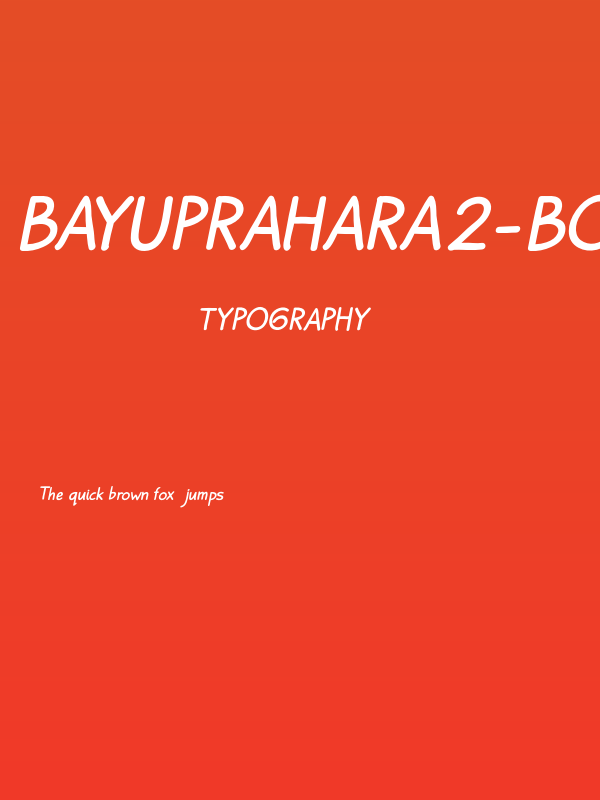 BayuPrahara2-BoldItalic Poster