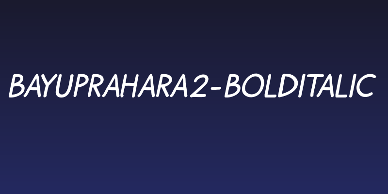 BayuPrahara2-BoldItalic Social Header