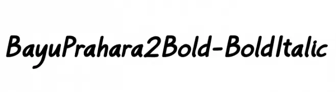 BayuPrahara2Bold-BoldItalic  नि: शुल्क फ़ॉन्ट्स डाउनलोड