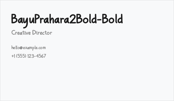 BayuPrahara2Bold-Bold Business Card