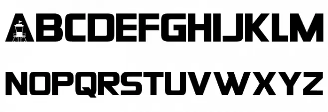 Baywatch Font UPPERCASE