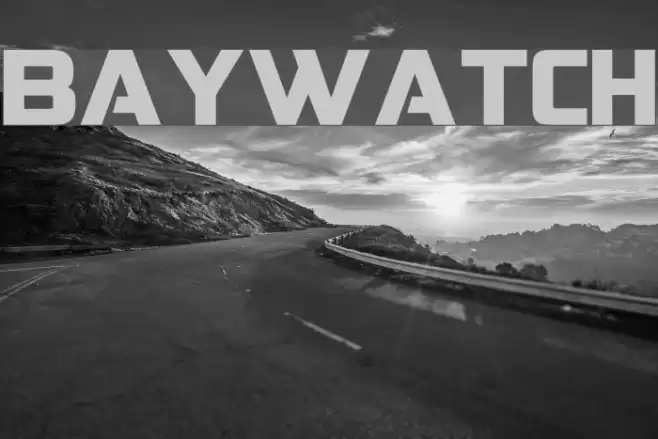 Baywatch Font examples