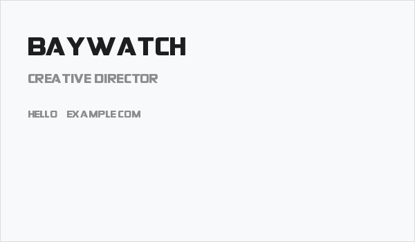 Baywatch Business Card