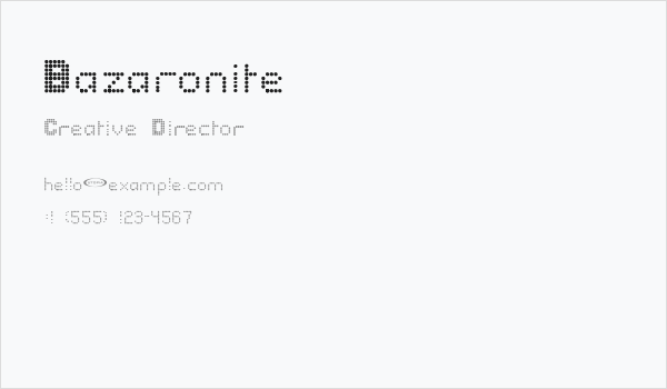 Bazaronite Business Card