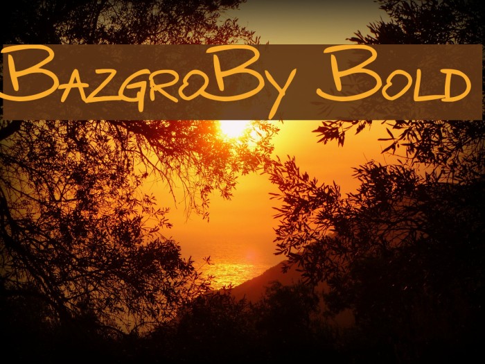BazgroBy Bold Font examples
